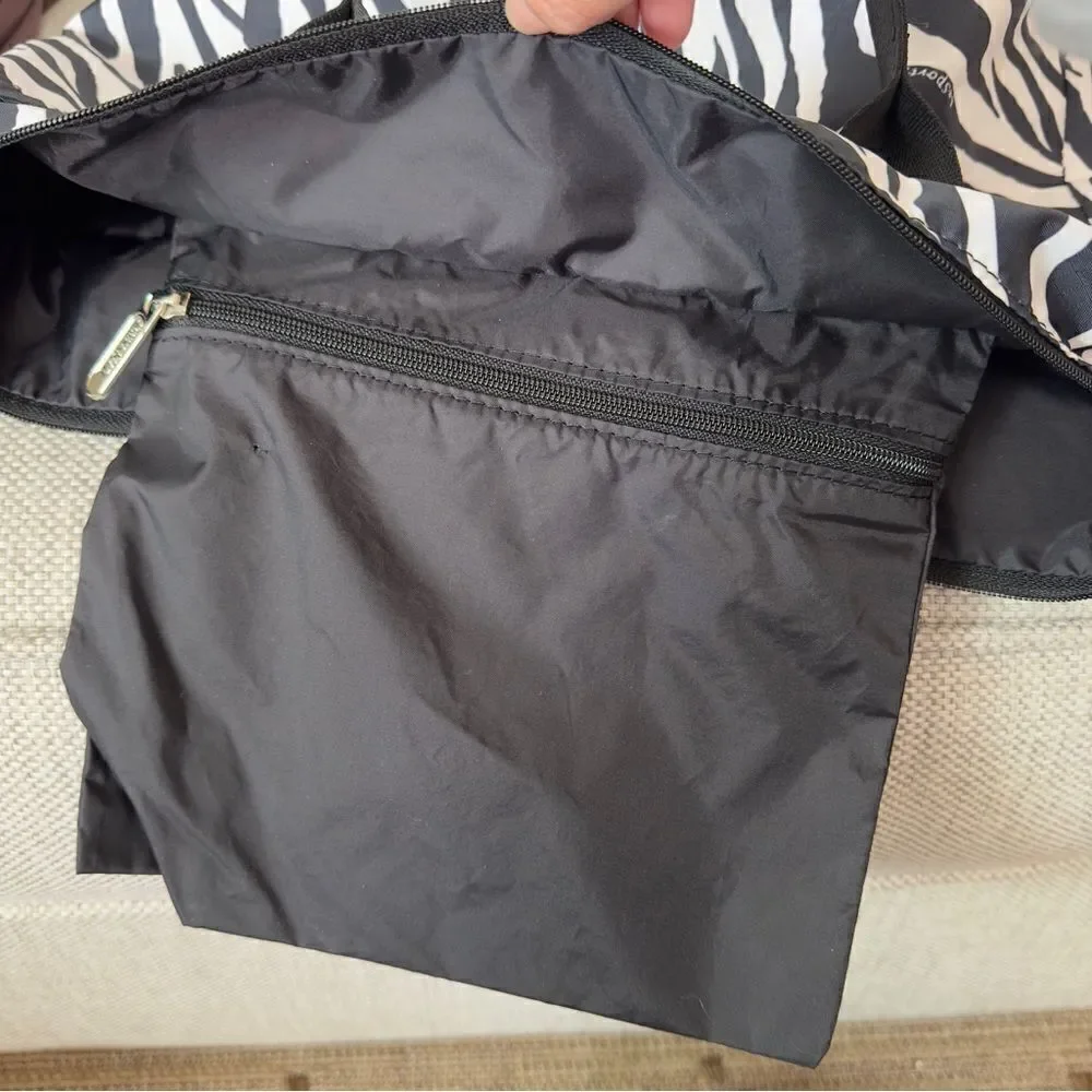 Le Sportsac Black & White Zebra Tote Bag - Picture 12 of 15